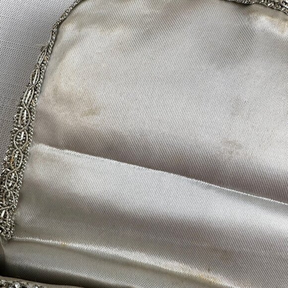 Barbara Lee Metallic Thread Beaded Purse Made in Italy - Picture 8 of 16